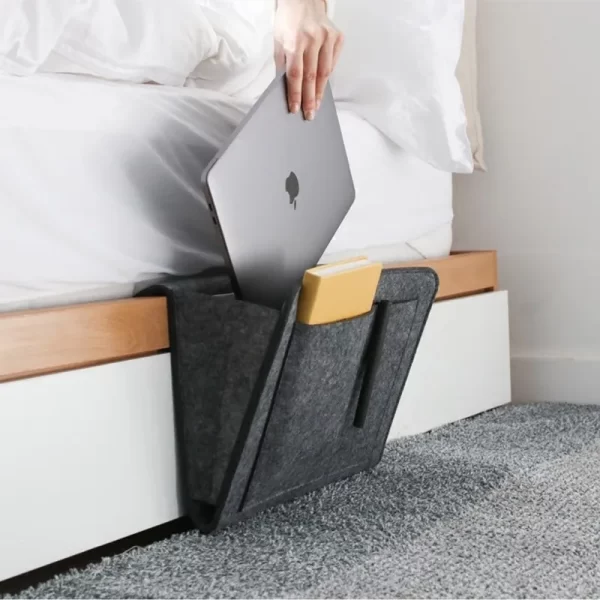 Stockage Hang Bag Feutre Dormitory Lit Sofa Chambre Tapis Contenu magasin pour CD magazines, papetterie Pad Téléphones mobiles Diversités