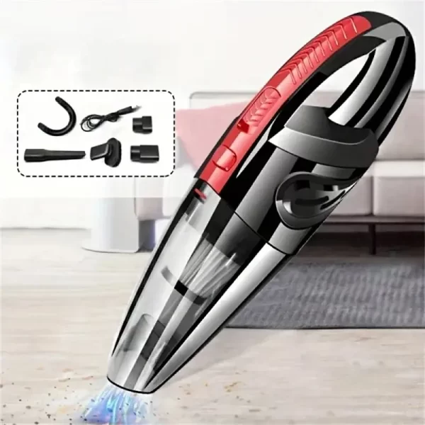 Aspirateur portable sans fil de voiture Aspirateur portable rechargeable puissant Aspirateur portable Charge rapide pour la voiture Maison Pet Hair – Image 3