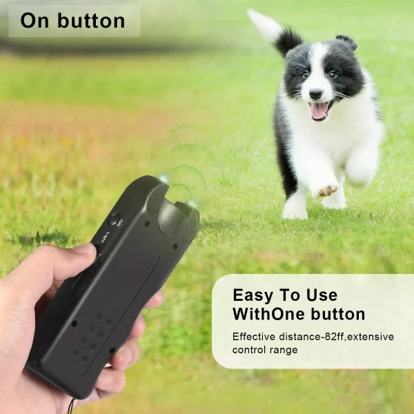 Répulsif à ultrasons portable 3 en 1 pour chien, dispositif anti-aboiement, dissuasif, dispositif d'entraînement pour animaux de compagnie – Image 6