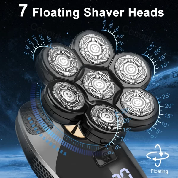 Rasoir pour hommes rasoir électrique puissant tête chauve rasoir barbe machine à raser pour hommes rasoir mari cadeau petit ami – Image 2