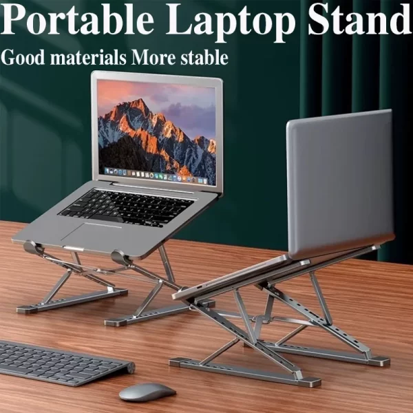 Nouveau Support de tablette Support de téléphone Portable pliable ordinateur Portable dissipateur de chaleur réglable ergonomique Support d'ordinateur Portable fournitures de bureau portables – Image 2
