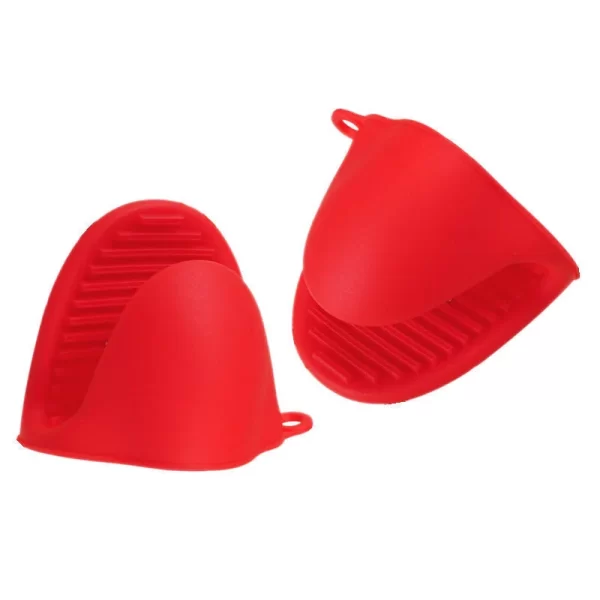 Mitaines de four en Silicone, 2 pièces, résistantes à la chaleur, Anti-brûlure, antidérapantes, Clips, support de Pot, cuisson, gants de four – Image 11