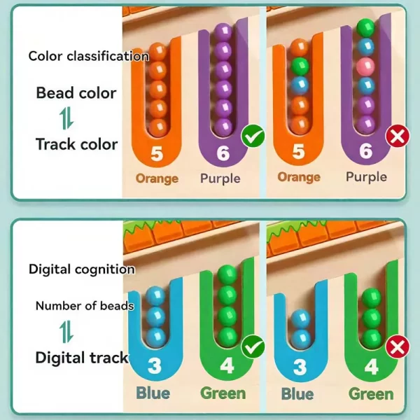 Boule de marche labyrinthe magnétique pour enfants, Classification des couleurs, formation à la Concentration pour bébés de 3 à 4 ans, jouet Puzzle pour l'éducation précoce, nouvelle collection – Image 2