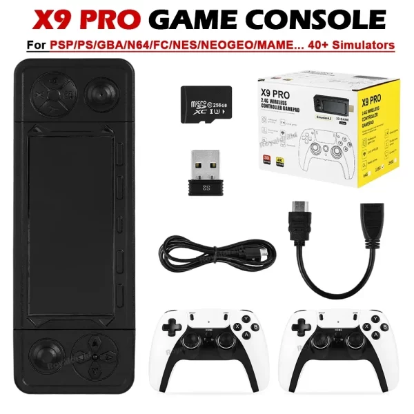 Console de jeu vidéo TV X9 PRO, 128 Go, 256 Go, Coller délibérément 4KHD, Jeux 3D, PSP, PS1, N64, NDS, Plus de 40 simulateurs, Jeux rétro, Touristes, Contrôleur 2.4G – Image 3
