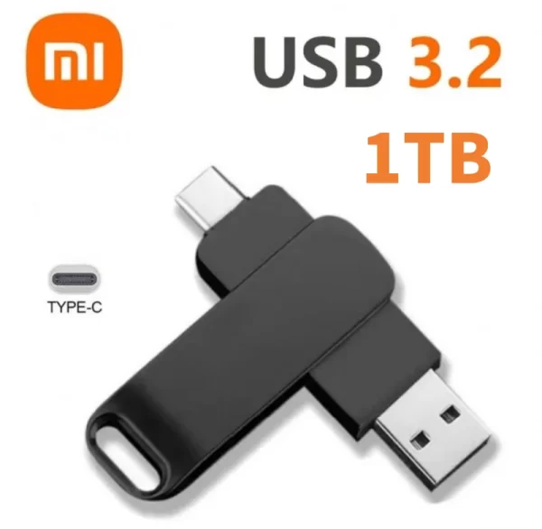 Xiaomi 3.2 U disque flash USB16TB transfert métallique haute vitesse lecteur haute capacité de type C mémoire portable bâton imperméable – Image 8