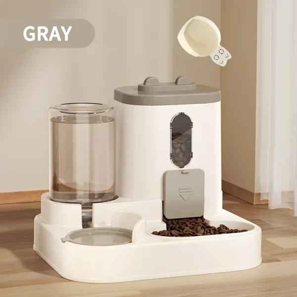 Distributeur d'eau et de nourriture pour chat 2 en 1, entièrement automatique intégré, distributeur d'eau et d'alimentation pour chat, distributeur d'eau mignon – Image 5