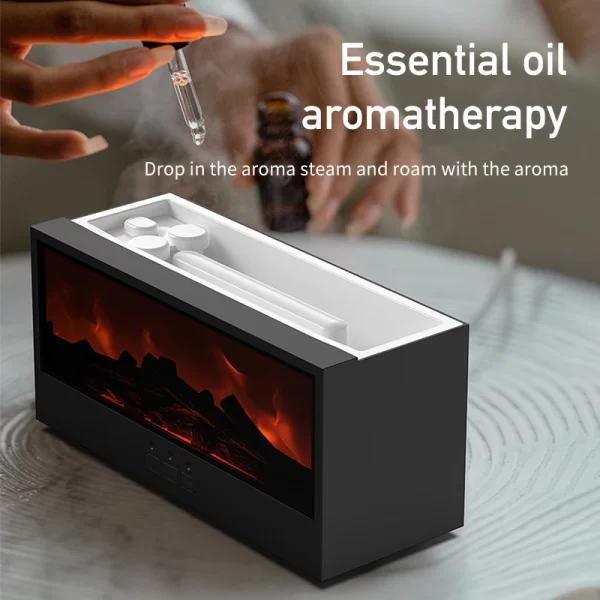 VISSKO Creative Chimney Air Humidifier Diffuseur d'huile essentielle sans eau Auto-Off Aroma avec télécommande de lumière LED pour cadeau – Image 7