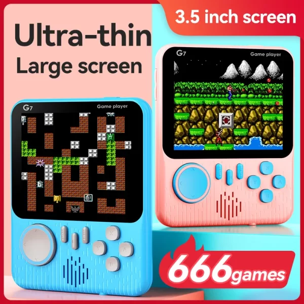 ​ Schéma de couleurs Macaron, écran couleur TFT de 3.5 pouces, Console Portable rétro nostalgique, Support couleur HD, préchargé, 666 jeux ​ – Image 4