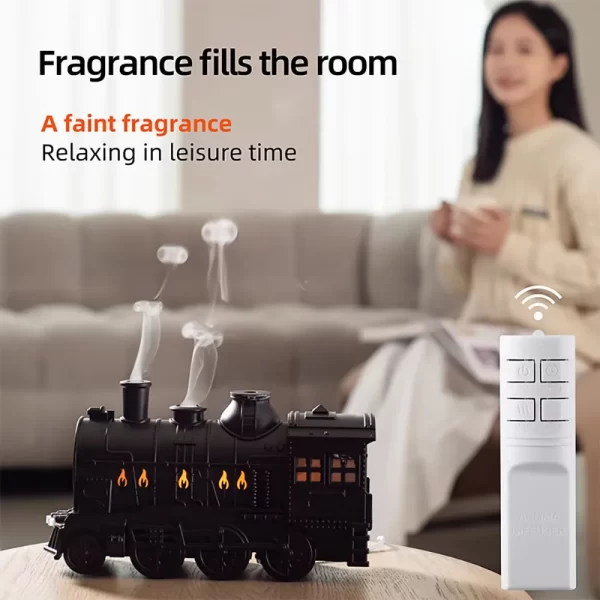 Nouveau modèle de train humidificateur d'air maison télécommande méduse anneau de fumée humidificateur de pulvérisation humidificateur frais et purifier l'air. – Image 3