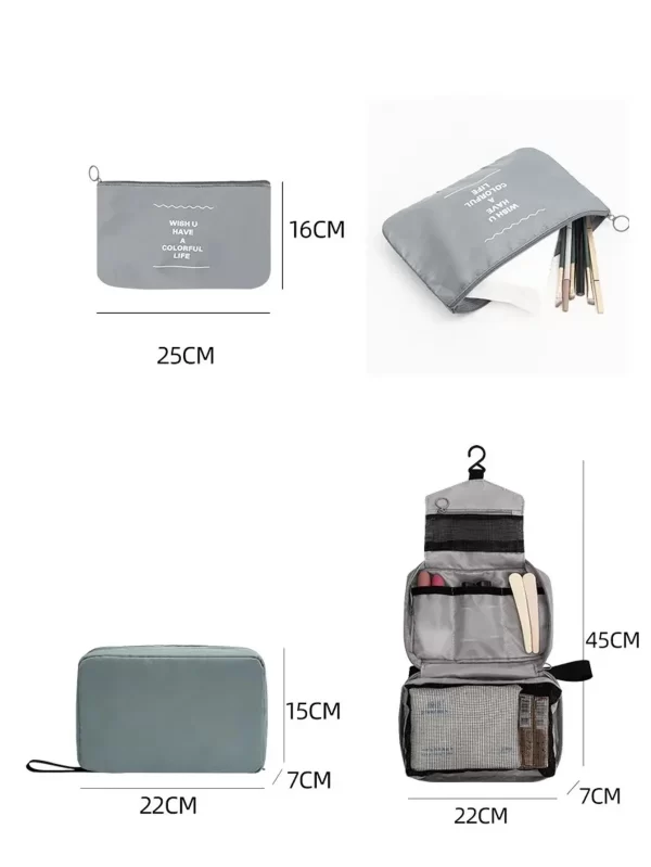 7 / 8 / 9 / 10 Pcs Set Voyage Organiseur Sacs de stockage Valise Emballage Cubes Set Cases Portable Vêtements Voyage Chaussures Tidy Pouch Folding – Image 10