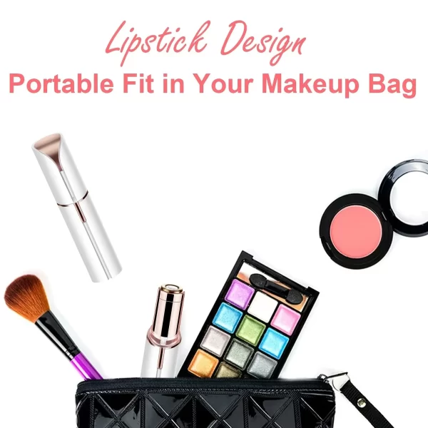 Épilateur électrique portable en forme de rouge à lèvres pour femmes, indolore et efficace, épilation du visage, rasoir domestique, outil de rasoir – Image 6