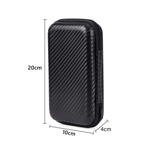 1 / 2pcs sac de stockage Eva portable Zipper Pouch Chargeur de téléphone portable Sac de protection de disque dur portable Sac de stockage de câble de données U disque – Image 7