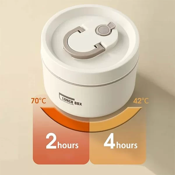 Ensemble de récipients à déjeuner isolés portables avec boîte à déjeuner thermique 3 récipients à déjeuner empilables séparés pour enfants adultes – Image 3