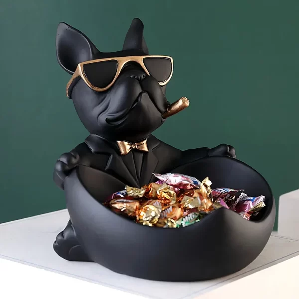 Décor à la maison Cool chien Figurine chien Statue boîte de rangement Animal ornement résine artisanat Art Sculpture Figurine décoration de la maison cadeau – Image 2