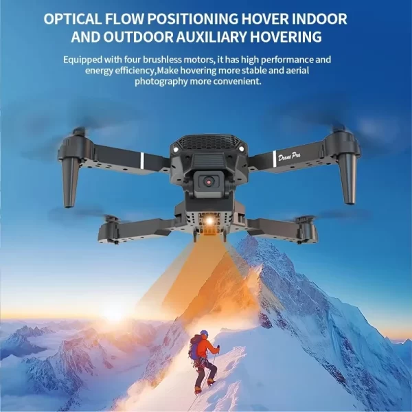 Drone professionnel E88 PRO 8K HD, caméra grand Angle, WiFi FPV, maintien en hauteur, pliable, RC, hélicoptère Quadrotor, jouets pour enfants – Image 3