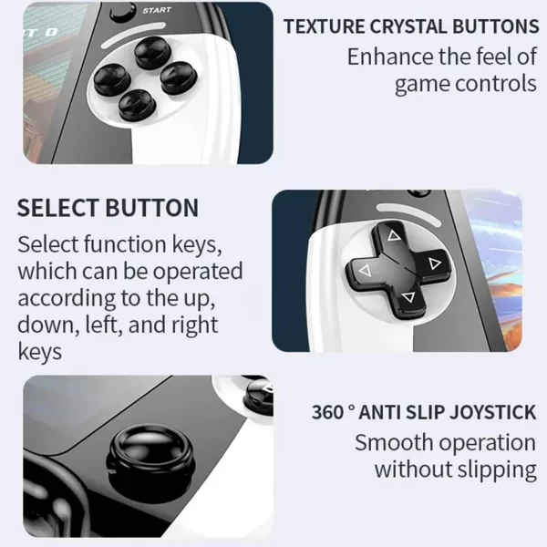 Console de jeu portable X9 avec 3000 jeux, écran de 5.5 pouces, jeu vidéo rétro intégré, 9 émulateurs, grande batterie, charge de Type C – Image 5