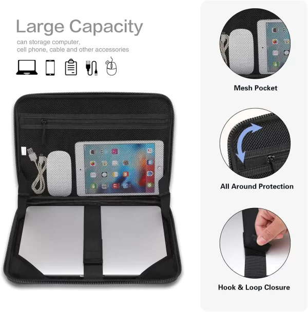 13 14 15 16 pouces coque rigide étui pour ordinateur portable pour MacBook Air Pro Dell étanche EVA mallette de transport pour ordinateur portable porte-documents housse de sac à main – Image 5