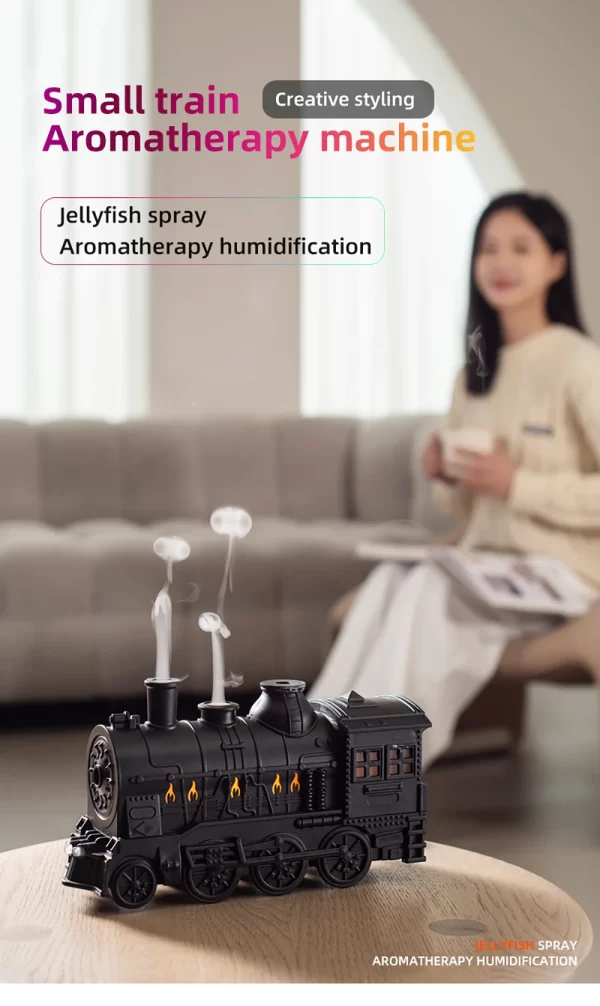 Nouveau modèle de train humidificateur d'air maison télécommande méduse anneau de fumée humidificateur de pulvérisation humidificateur frais et purifier l'air. – Image 5