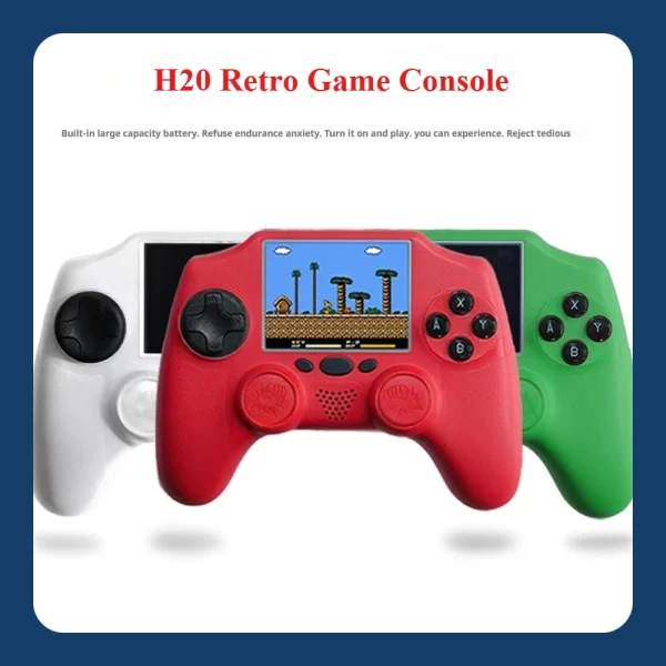 Console de jeu vidéo portable rétro H20, écran de 3.0 pouces, système 8 bits, 1000 jeux rétro intégrés, pour cadeaux de famille – Image 2
