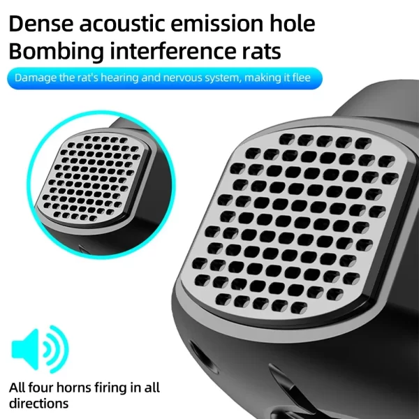 Répulsif ultrasonique pour rongeurs 4 en 1, répulsif électronique pour rats à 360 degrés, répulsif efficacement les mouches, les cafards et les moustiques pour l'intérieur – Image 6