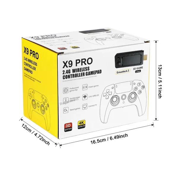 Console de jeu vidéo TV X9 PRO, 128 Go, 256 Go, Coller délibérément 4KHD, Jeux 3D, PSP, PS1, N64, NDS, Plus de 40 simulateurs, Jeux rétro, Touristes, Contrôleur 2.4G – Image 11