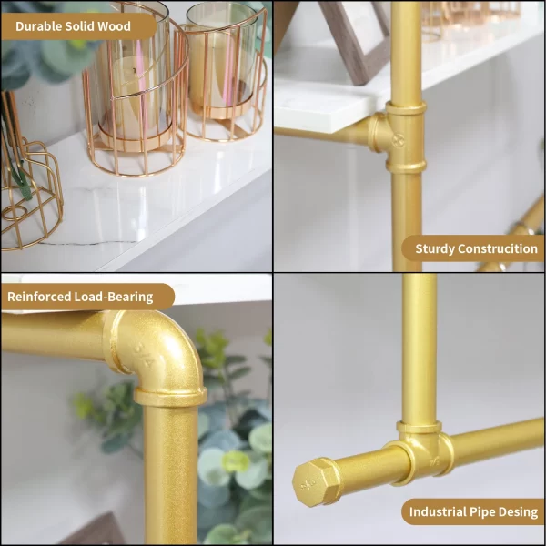 Étagère murale en bois T1 pour les vêtements de tuyaux industriels, étagères flottantes, étagère de détail T1 pour les vêtements T1 – Image 6