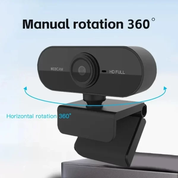 Caméra 1080P HD Ordinateur HD Caméra USB intégrée dans Microphone Caméra réseau USB Caméra Web pour le travail avec le trépied Microphone – Image 3