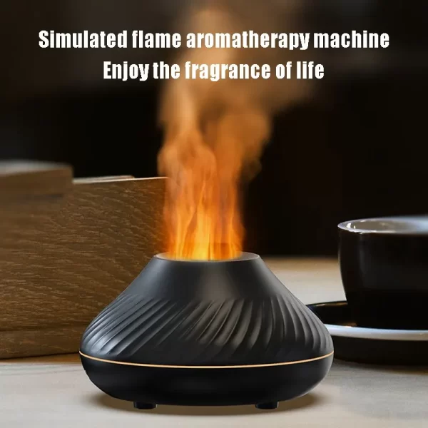 Humidificateur d'aromathérapie flamme de bureau de style maison nordique Atmosphère Lumière Brouillard élevé Calme Petit espace et économie – Image 3