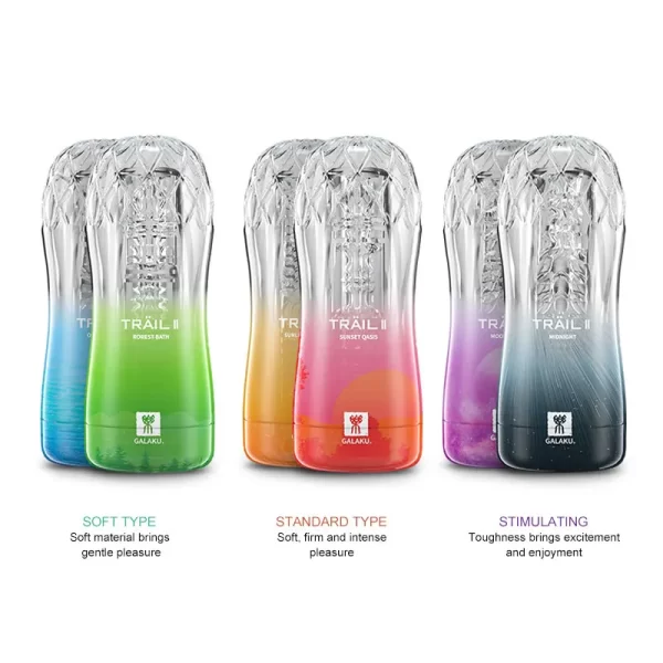 Masturbateur masculin tasse chatte douce jouets sexuels vagin Transparent exercice d'endurance adulte fournitures pour adultes tasse de poche sous vide pour hommes – Image 3