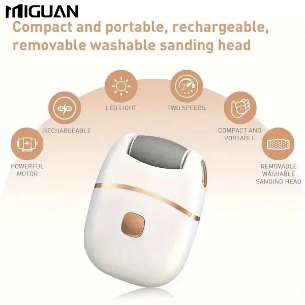 1pc meuleuse à pieds électrique, meuleuse à pieds de polissage en cuir épais rechargeable, meuleuse à pieds – Image 6