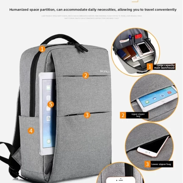 AkooluRu sac de voyage multifonction grande capacité pour ordinateur portable étudiant MacBook pro 13/14/16 pouces coque d'ordinateur avec accessoires – Image 9