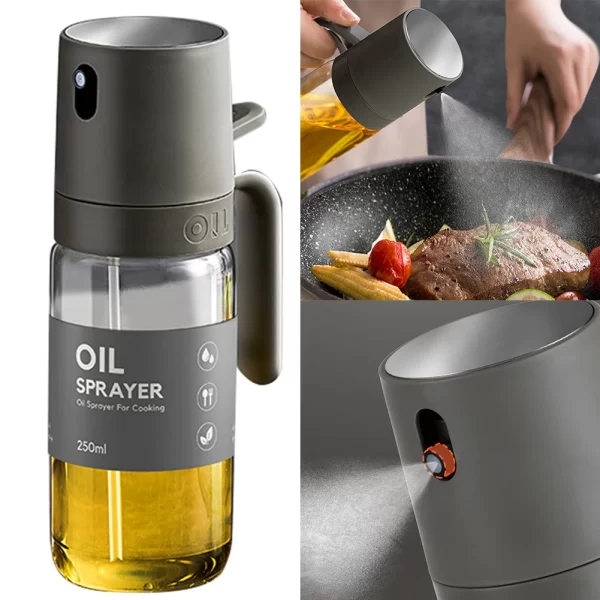 Distributeur d'huile d'olive polyvalent de 250ML, pulvérisateur d'huile d'olive, bouteilles de pulvérisation rechargeables antirouille pour friteuse à Air, cuisson à griller – Image 2
