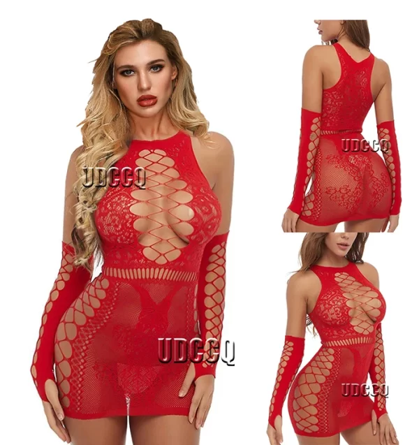 Vêtements de Noël sous-vêtements Lingerie sexy Lady lenceria Chemises Meilleur vêtements de nuit exotique grande taille babydoll rouge costume sexy – Image 6