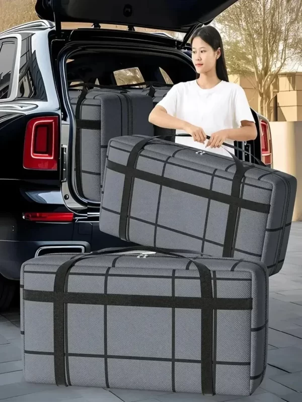 Sac de rangement en matériau Composite noir, grande capacité et Super porteur, anti-poussière et résistant à l'humidité avec fermeture éclair, 1 pièce – Image 2