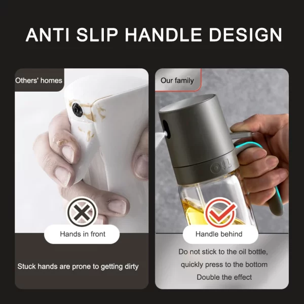 Distributeur d'huile d'olive polyvalent de 250ML, pulvérisateur d'huile d'olive, bouteilles de pulvérisation rechargeables antirouille pour friteuse à Air, cuisson à griller – Image 5