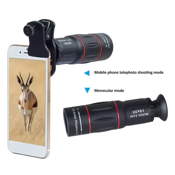 Nouveau Téléobjectif de téléphone portable, objectif de caméra à Zoom externe universel 18 fois loin du Concert – Image 3