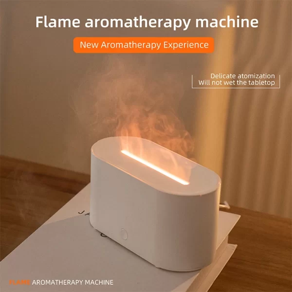Humidificateur de flamme ultrasonique USB Desktop Home Chambre à coucher Atomisation d'huile essentielle Petit grand diffuseur d'arôme de brume – Image 6