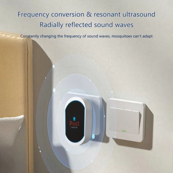 Xiaomi – répulsif antiparasitaire ultrasonique amélioré, répulsif anti-moustiques, insectes, rats, cafards, écologique, silencieux, sûr pour enfants et animaux de compagnie – Image 3
