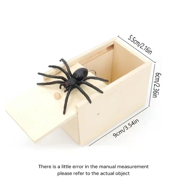 Trick Spider – boîte de peur amusante, boîte cachée en bois, farce de qualité, boîte de peur en bois, jeu amusant, jouets de farces pour amis, meilleur cadeau – Image 5