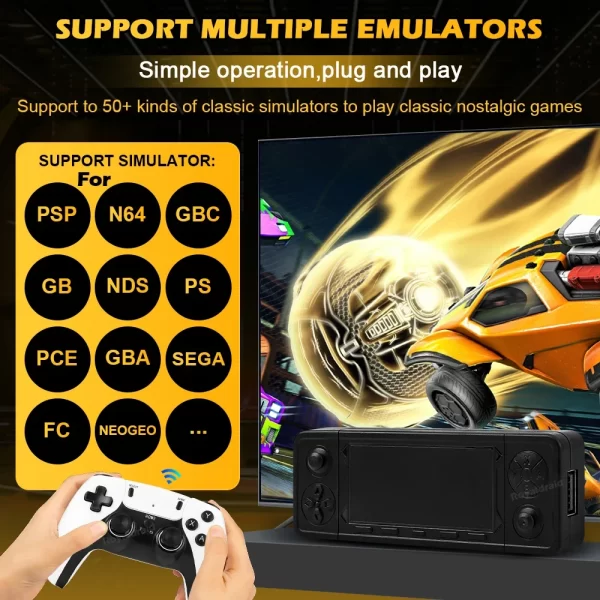Console de jeu vidéo TV X9 PRO, 128 Go, 256 Go, Coller délibérément 4KHD, Jeux 3D, PSP, PS1, N64, NDS, Plus de 40 simulateurs, Jeux rétro, Touristes, Contrôleur 2.4G – Image 9