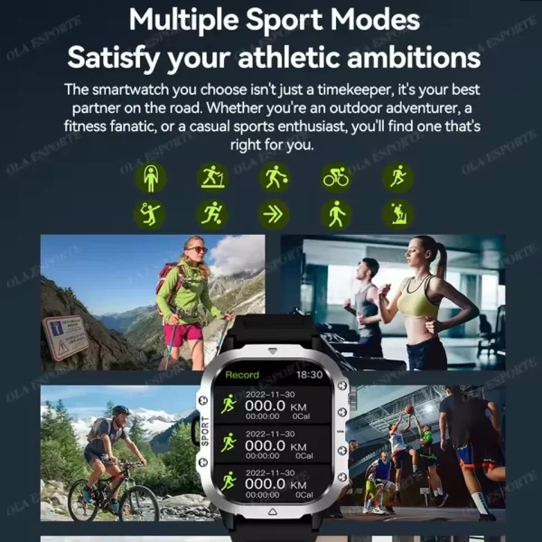 2025 nouvelle montre intelligente hommes pour Huawei Xiaomi militaire extérieur GPS Sport montres fréquence cardiaque sommeil étanche montre intelligente IOS Android – Image 4