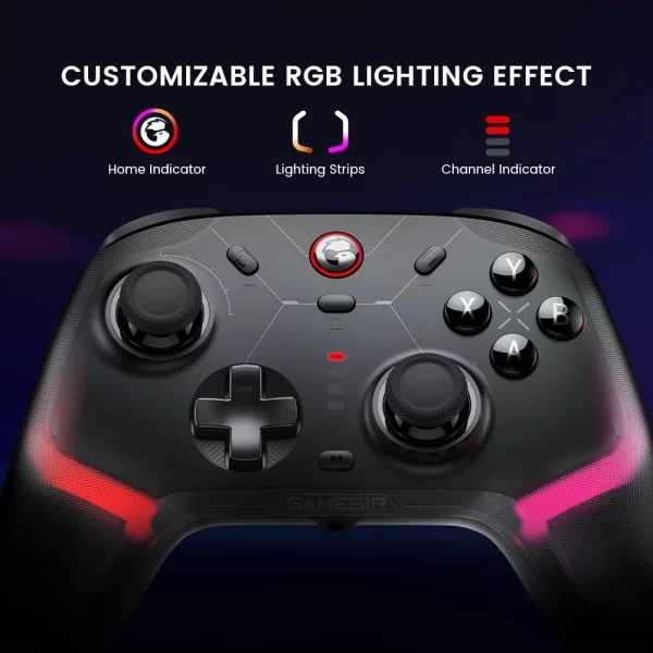 Contrôleur sans fil GameSir Cyclone 2 pour Nintendo Switch 2 / iPhone / Android, manette de jeu Bluetooth avec manette à effet Hall – Image 4