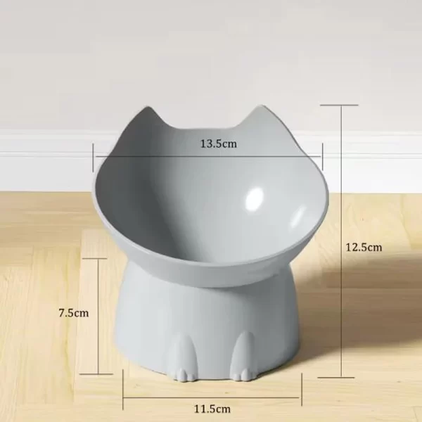 Bol pour chat avec longues oreilles et pieds hauts avec protection du cou pour chat et chien et bol surélevé en plastique anti-renversement pour animaux de compagnie – Image 8