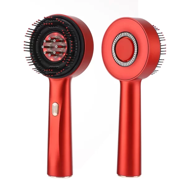 Brosse électrique de repousse des cheveux avec Machine à lumière infrarouge, Point d'acupuncture, Massage du cuir chevelu, exercice Anti-perte de cheveux, peignes à récurer les cheveux – Image 9