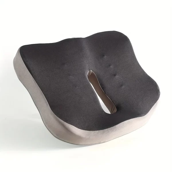 Coussin de siège en mousse à mémoire de forme, avec un coussin de pression ergonomique à rainure centrale – Image 9