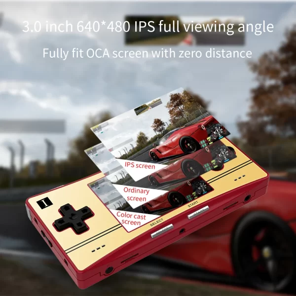 ANBERNIC RG300X Console de jeu Portable rétro 3.0 "écran IPS lecteur de jeu vidéo prise en charge HD Out construit 5000 jeux classiques cadeau pour enfants – Image 2