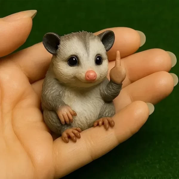 Mini Animal amusant au doigt du milieu, figurine de maison, Animal mignon, accessoires de décoration de bureau, Sculpture pour adulte, modèle Miniature, jouet – Image 3