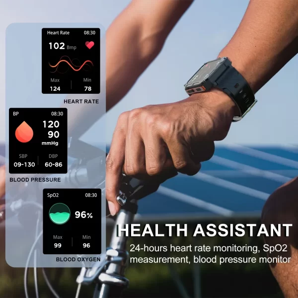 Montre intelligente de sport C20Pro pour homme, appel Bluetooth, étanche IP68, mode multi-sports, surveillance de la santé, montre intelligente militaire – Image 4