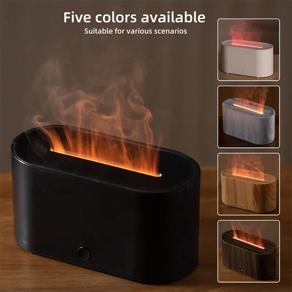Humidificateur de flamme ultrasonique USB Desktop Home Chambre à coucher Atomisation d'huile essentielle Petit grand diffuseur d'arôme de brume – Image 4