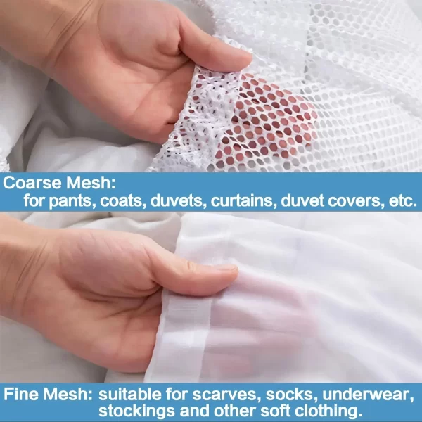 Sacs de blanchisserie en maillage - lavables en machine, utilisation pour voyages et blanchisserie, avec fermeture à corde de tirage pour blouses, lingerie et sous-vêtements – Image 3